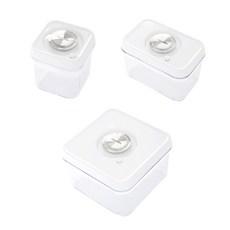 VAKUEN. 真空密封多功能保鮮盒 Basic 3件組, 1套, Basic 密封容器 0.5L + 1L + 1.5L