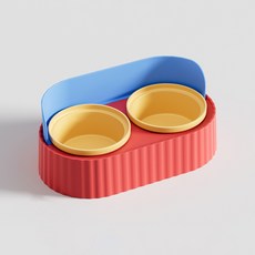 PASTEL PET 寵物配色防溢食碗 FREE, 黃色, 1個