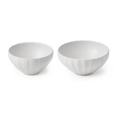 광주요 국산 백합 1인 공기대접 세트, 백색, 밥그릇 + 국그릇, 1세트