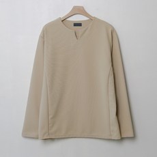 남성용 심플 다이아 V넥 긴팔 티셔츠 T2573