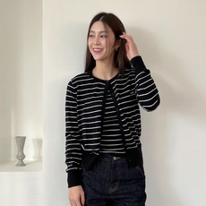 JUCY JUDY 女款條紋針織衫 + 無袖上衣套組 JZKT026A