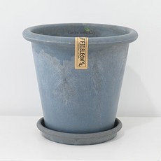 Garden in the City 現代風格圓筒花盆, 煙燻藍, 1個