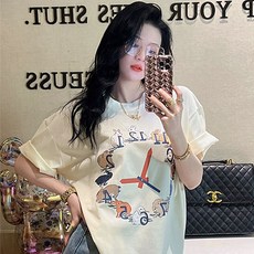 레몬소울 여성용 도도 프린팅 반팔티