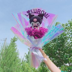 러블리팜 오로라 안개 산리오 꽃다발, 1개, 쿠로미