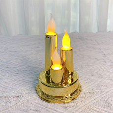 Mostick LED 3段燭光蠟燭, 金色