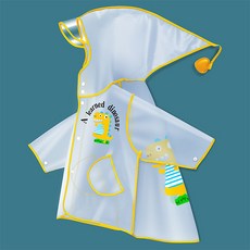 조이멀티 아동용 반투명 다이노 캡모자 레인코트