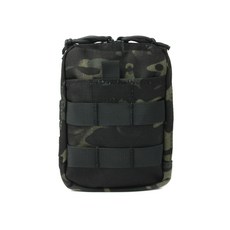 FIKER TACTICAL 雙口袋實用收納包 多地形迷彩 黑色