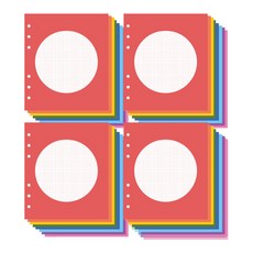 jam studio 週計劃 6孔裝飾補充內頁 彩色圓圈 4p, 32張