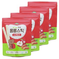 OrganicStory 유기농 현미 롱롱스틱, 사과당근, 30g, 4개