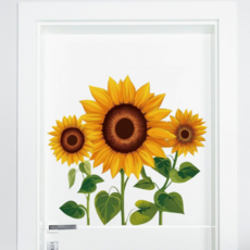 스타리움 인테리어 벽면 데코 포인트 스티커 해바라기, F타입