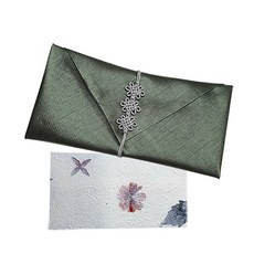 袋型繩結包巾零用錢信封 + 壓花韓紙信封 隨機出貨, 卡其色, 1套