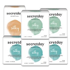 secretday 衛生棉 M號 16片 3包+L號 14片 2包+護墊 40片, 1組, M