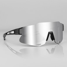 가빈 스타일호른 스포츠 선글라스 G104 + 도수클립 세트, C04 블랙 실버미러렌즈, 1개