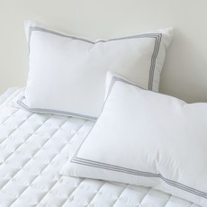 NUBLE Simon 飯店款刺繡高密度60支緞面純棉枕頭套