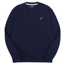 Okstar 迷你鯨魚刺繡拉絨寬鬆運動衫 3SSBL035