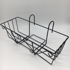 泰坦 陽台花盆架 51cm, 黑色, 1層