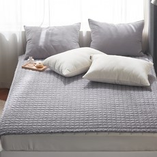 gBEDDING 80支棉高密度素色床墊, 灰色