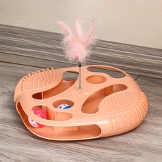 파스텔펫 고양이 라운드 스퀘어 트랙볼, 핑크, 1개