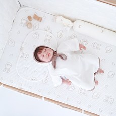 아이레빗 유아용 아이스론 양면 쿨매트 리안드림콧 호환, 화이트토끼, 1개