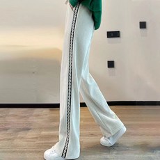 PEONIST 女款垂墜感休閒刷毛直筒褲