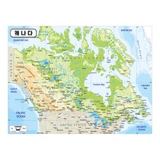 地圖網 加拿大覆膜地形圖 110 x 78 cm, 1個