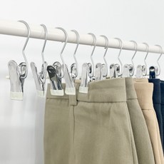 쥬롬 외집게 논슬립 치마 바지걸이, 20개, 아이보리