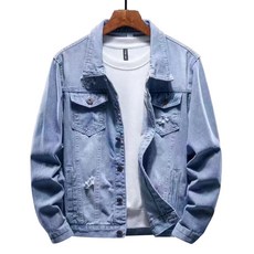 男款仿舊水洗牛仔夾克 YX170