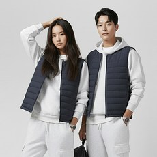 레이먼 남녀공용 라운드 지퍼 패딩 조끼