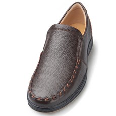 VONIN 남성용 소가죽 핸드커쳐 스판밴딩 슬립온 캐주얼화 TS125DBR