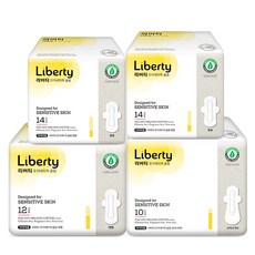 Liberty ORGANATURE Organature韓國產蝶翼瞬吸棉薄衛生棉套組, 1組, 中型14片*2包+大型12片+夜用 10片