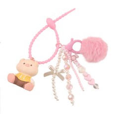 GIRING粉彩動物娃娃鑰匙圈, 小豬, 1個