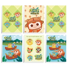 YOUNGART Duda&Dada封面印花素描本組 40頁, 混色, 6個