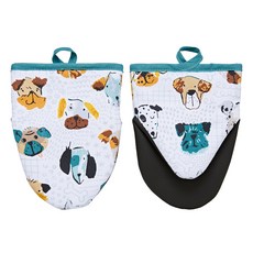 Woolsterial Weaver Murtle Crew小狗廚房手套 2入, 桃金孃船員, 1套