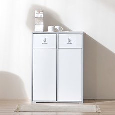 서울소호 클린 분리수거 슬림수납장 고객직접설치, 그레이, 2단