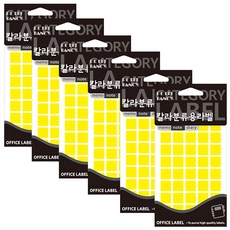 모서리 스티커 20-431Y, 노란색, 6개