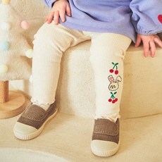 mollimelli 女童兔子波浪刷毛羅紋內搭褲