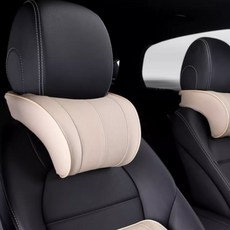 AUTO CREW 車用Signature皮革記憶棉頸枕 AC-N3, 2個, 米色
