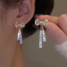 BeOurGuest 女性蝴蝶結時尚耳環