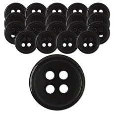 동대문단추왕 셔츠 블라우스 말리부 단추 11.5mm, 블랙, 20개