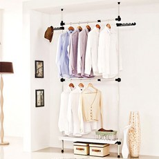 401頂天立地可伸縮置物衣架 3層 25mm, 混色