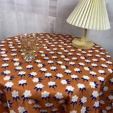 양손컴퍼니 방수 테이블보, 오렌지, 140 x 200 cm