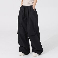 韓國 arua 女款降落傘沙沙感兩穿寬褲