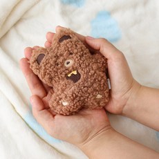 모찌타운 뽀글뽀글 핫팩인형, 뽀글베어, 1개, 12.5cm
