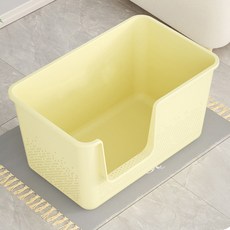 Gaekwacheonsun 紅色小狗貓咪兩孔馬桶, 奶油黃色, 1個