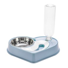 寵物自動高度調節飲水/餵食器, 藍色, 1個