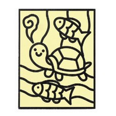 minhwashop 民畫燙金藝術貼紙, 20個, 烏龜