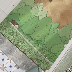 AFAMIC 艾法 可剪裁玄關腳踏墊 絲圈印花地墊