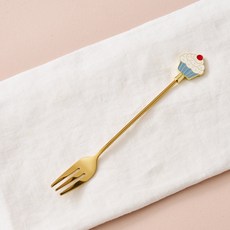 Modern House Sugar Tart 金色茶叉, 1個, 瑪芬