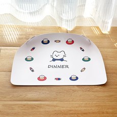 파스텔펫 반려동물 디너 흘림방지 식기매트 45 x 26 cm, 고양이, 1개