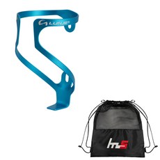 LUNJE 自行車水壺架 + 專屬小袋套組 CYYP-137-2PU, 1套, 藍色（搖籃）